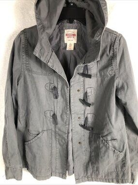 Mossimo Women’s Gray Adult Medium Jacket With Hood Coat